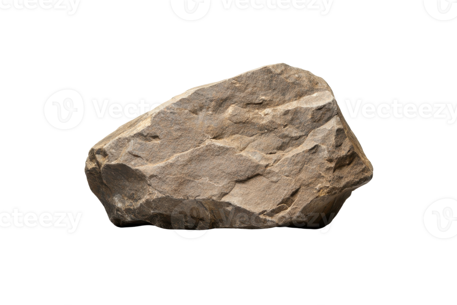 A large, rough, brown rock with textured surface isolated on transparency background. rock irregular shape and natural appearance make it suitable for landscaping or geological study png