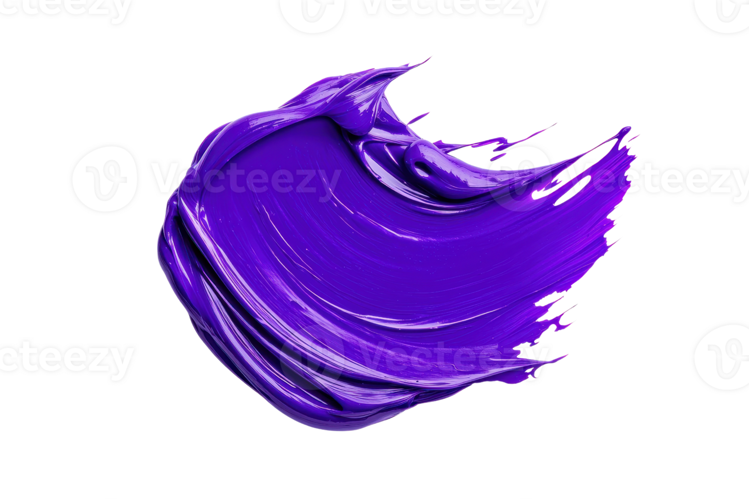 A vibrant purple paint stroke with dynamic texture and smooth curves, isolated on transparency background, showcasing artistic expression and creativity png