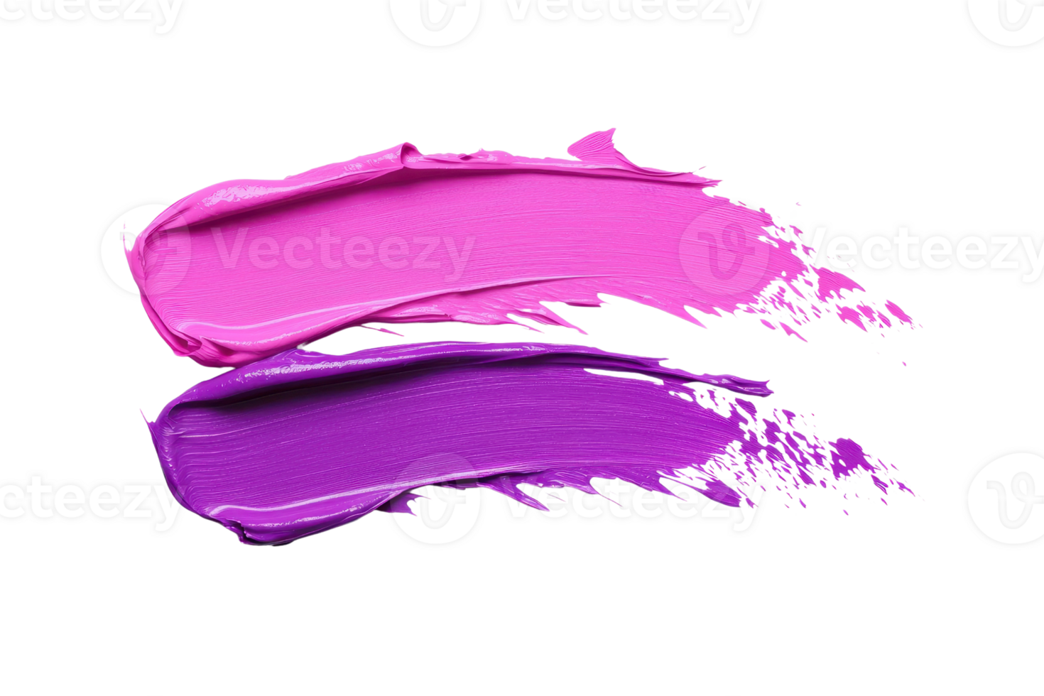 A Vibrant pink and purple paint strokes on transparency background, showcasing texture and color contrast. dynamic brushstrokes create artistic and energetic feel png