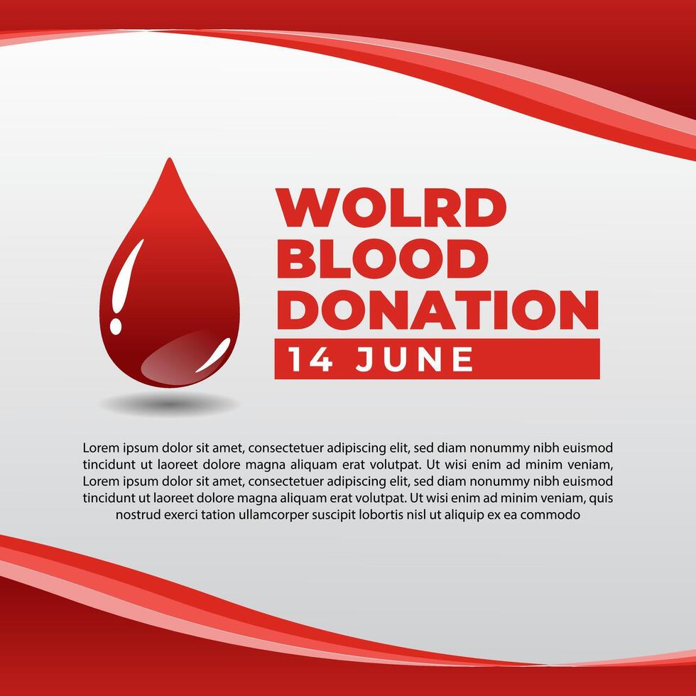 Blood Donation Awareness Poster Medical Infographic Style vector