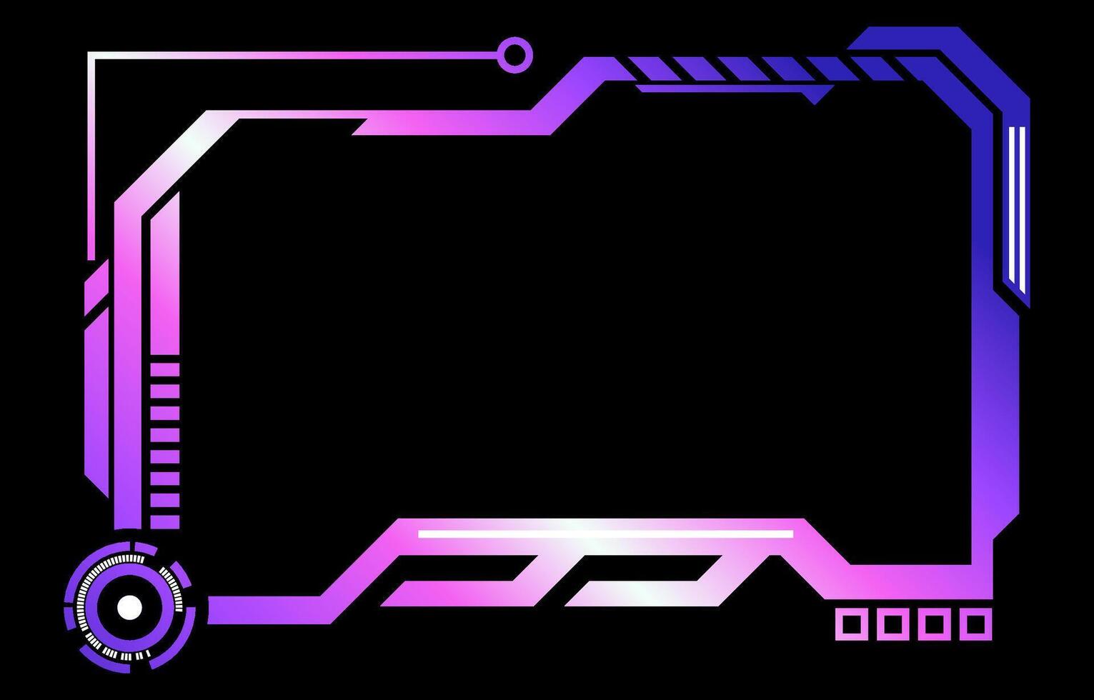 Game screen frame, technology frame, modern electronics on a black background vector