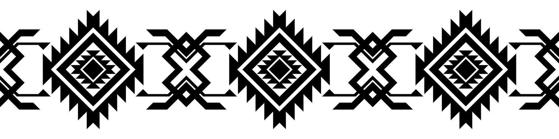 Ethnic tribal Aztec stripe background. Seamless tribal black and white pattern, folk embroidery, tradition geometric Aztec ornament. vector