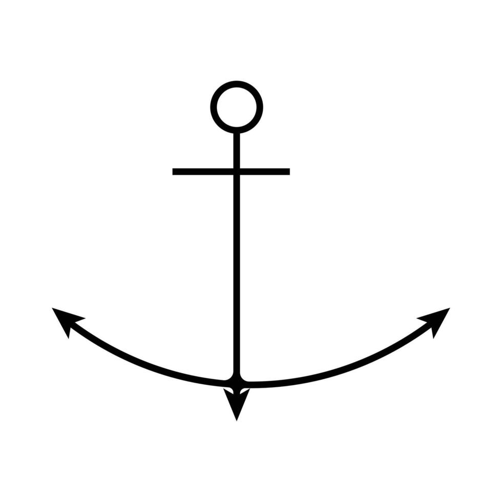 an anchor with a line drawn around it vector