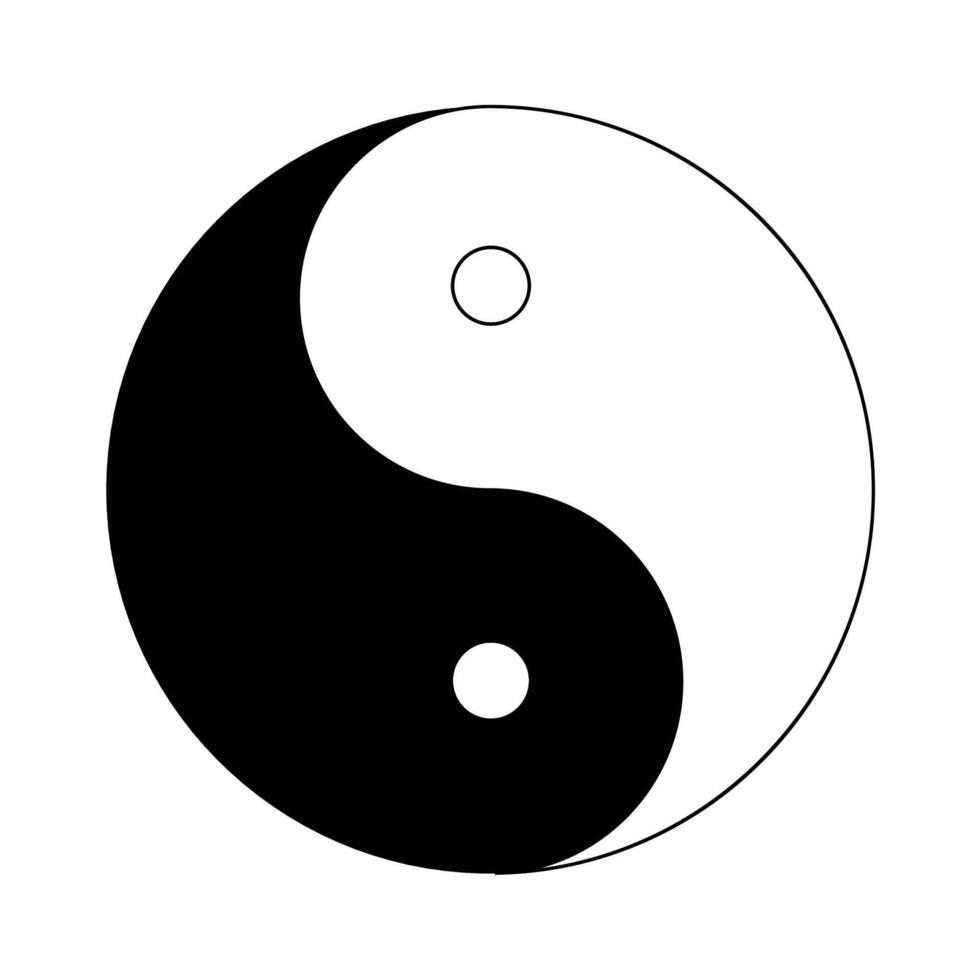 Yin Yang Symbol Taijitu icon vector