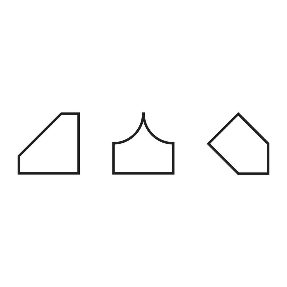 Geometric Shapes Trapezoid, Convex Quadrilateral, Irregular Quadrilateral vector