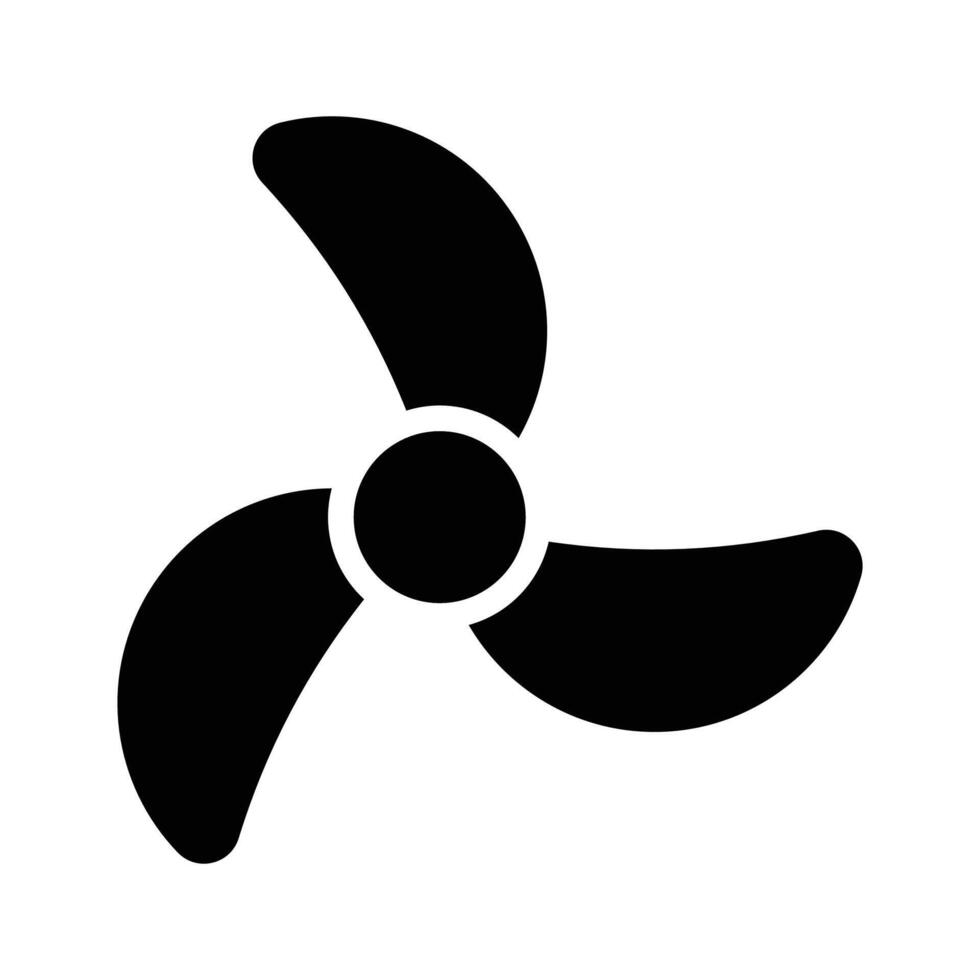 Three Bladed Fan Icon vector