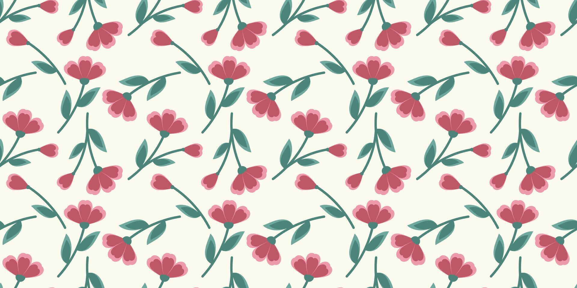 Botanical pattern on light background vector