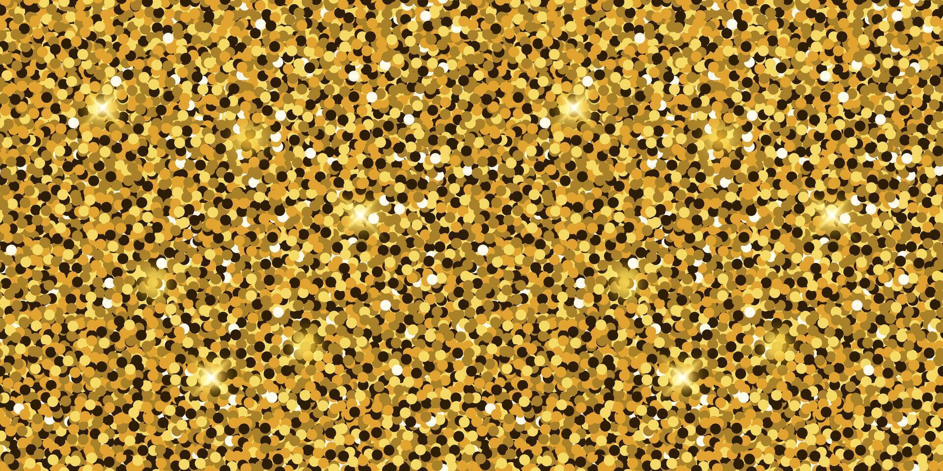 Seamless pattern with gold glitter effect vector