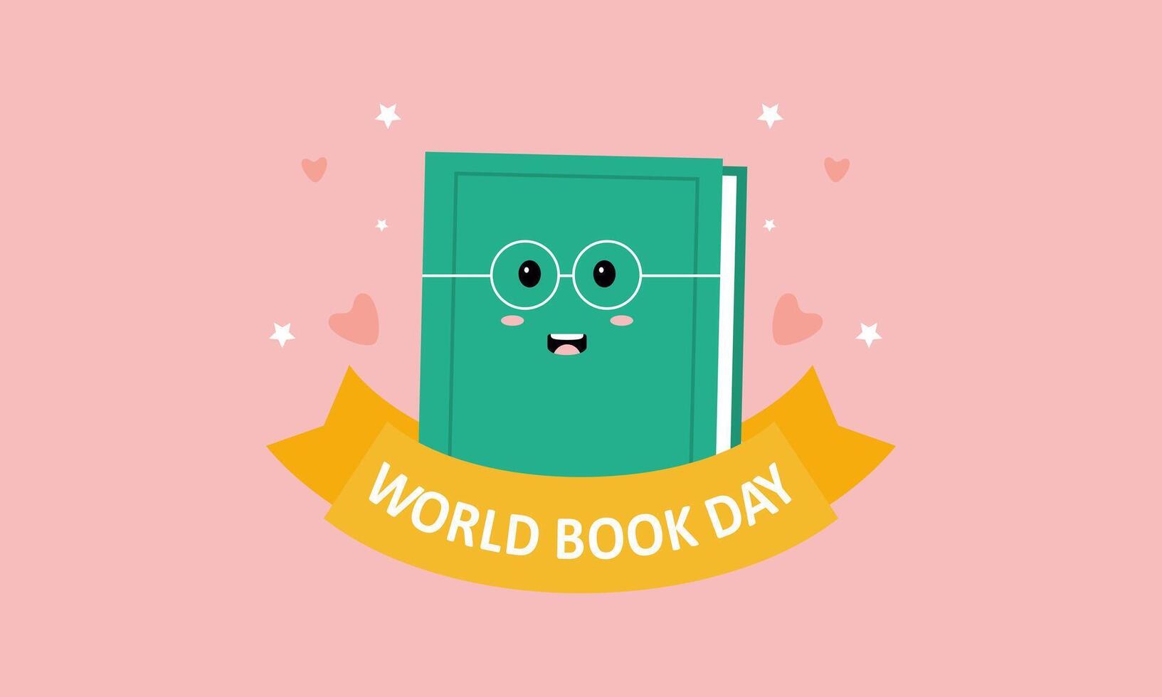 World book day illustration vector