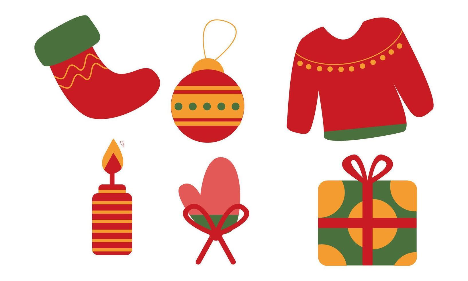 Christmas elements set vector