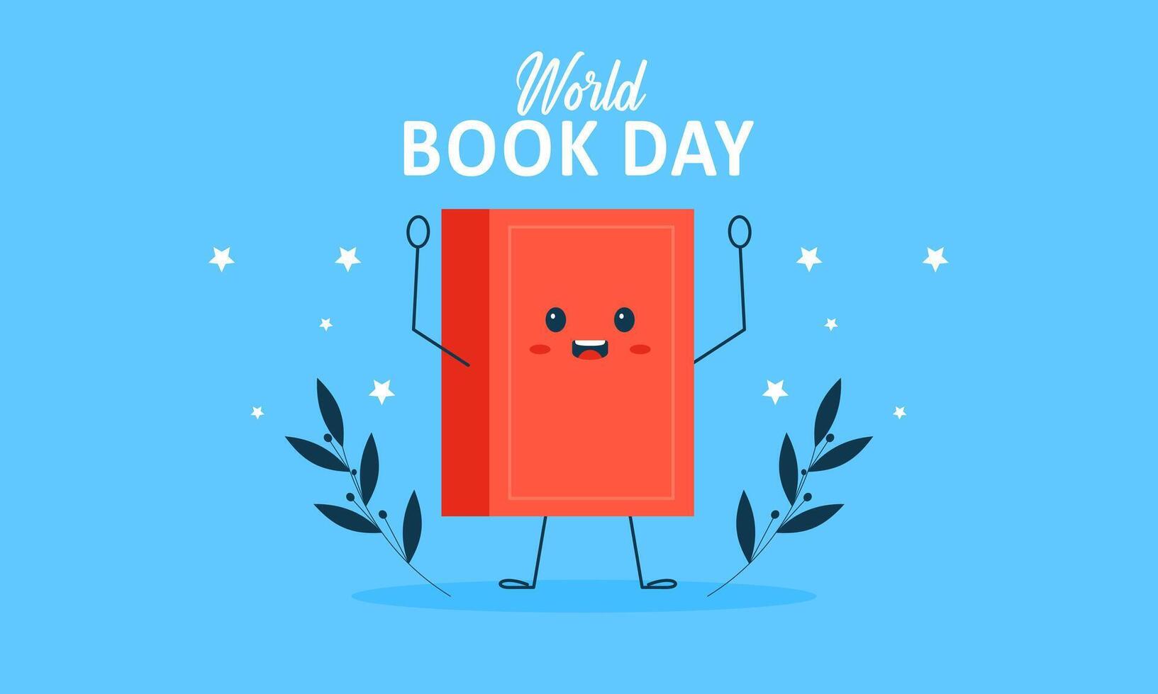 Happy world book day vector