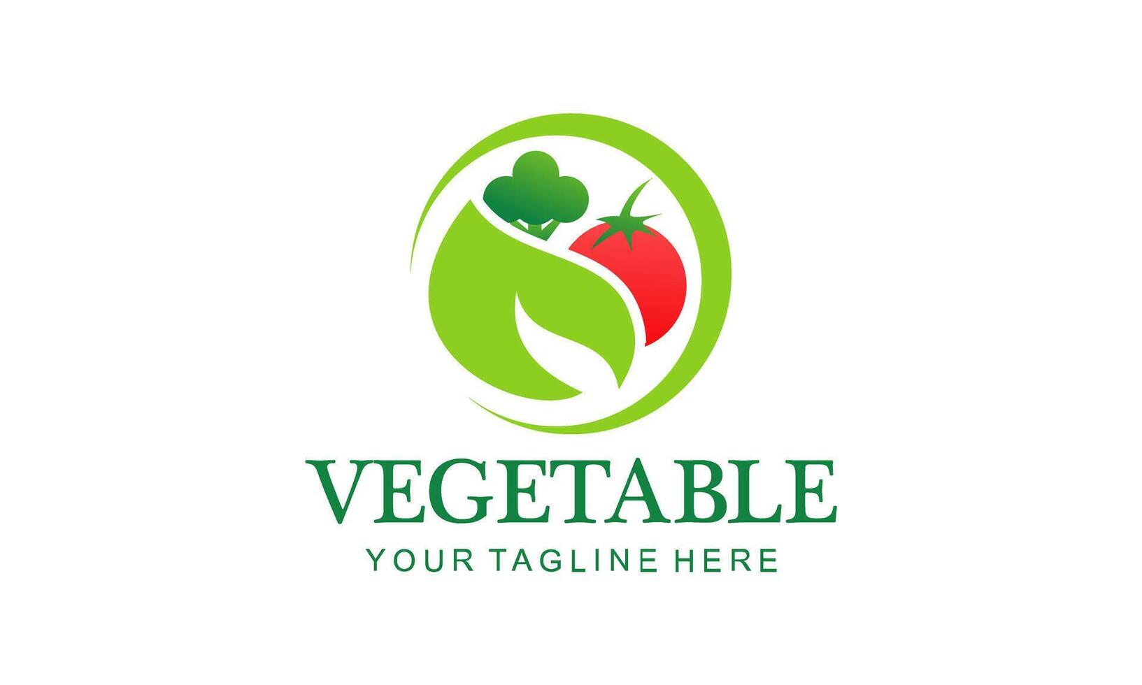 Fresh vegetables logo design . vector