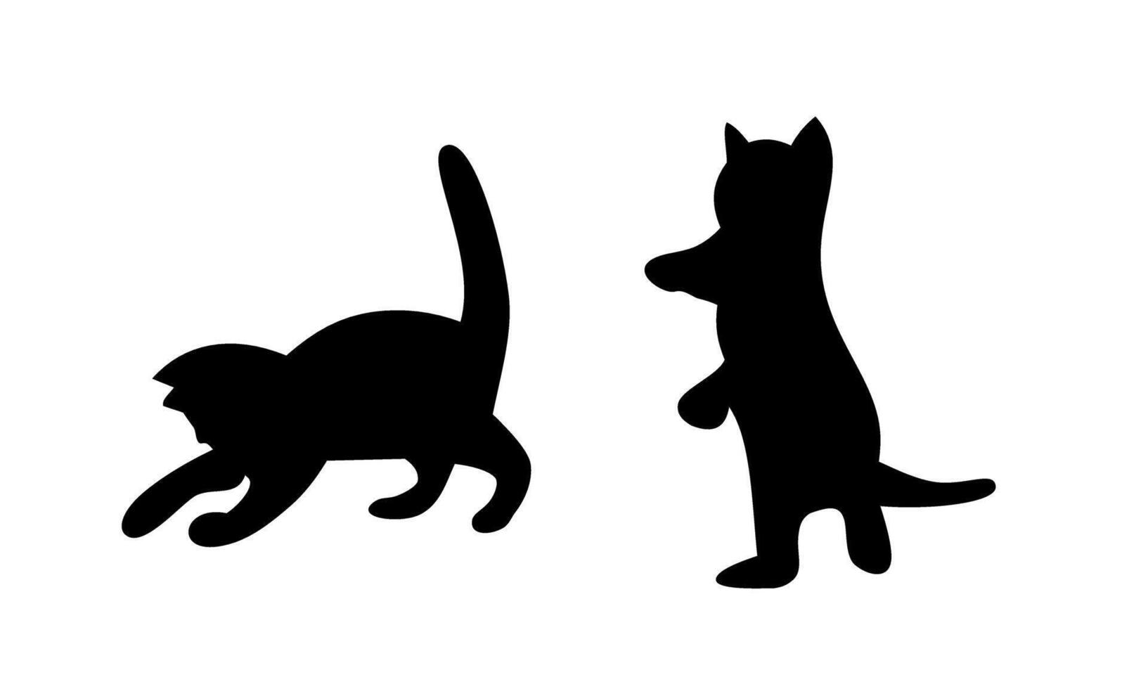Cat Silhouette with black colour vector