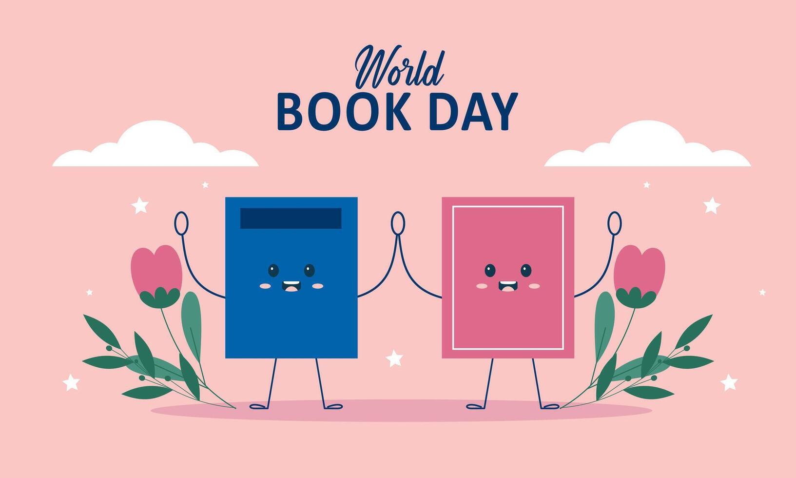 Colorful World Book Day vector
