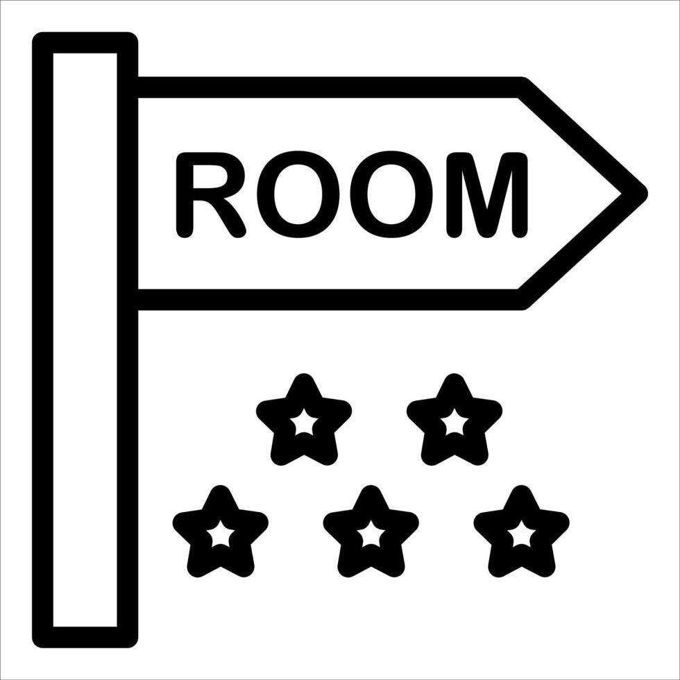 Room sign with stars vector
