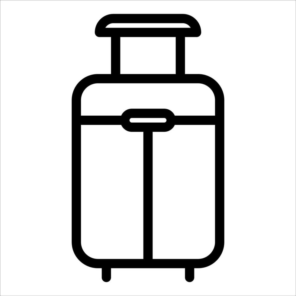 A new black and white illustration of a suitcase vector