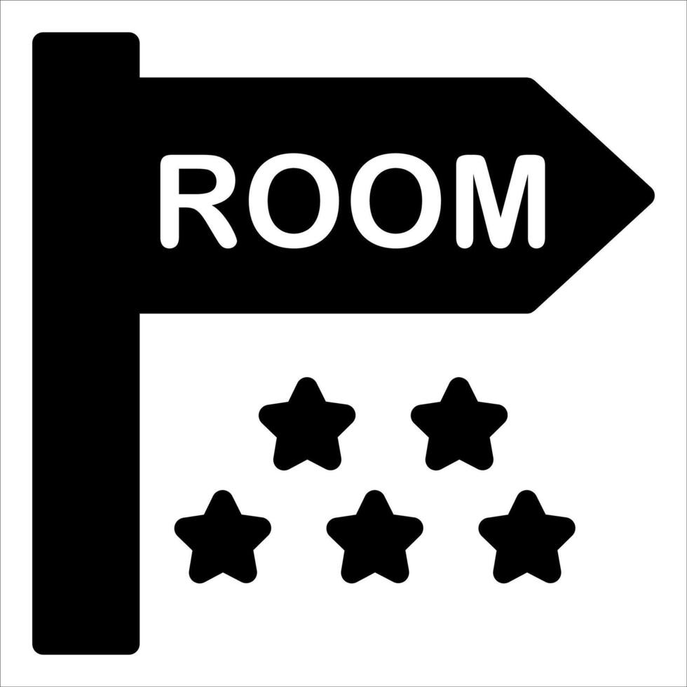 room glyph icon illustration isolated on white background vector