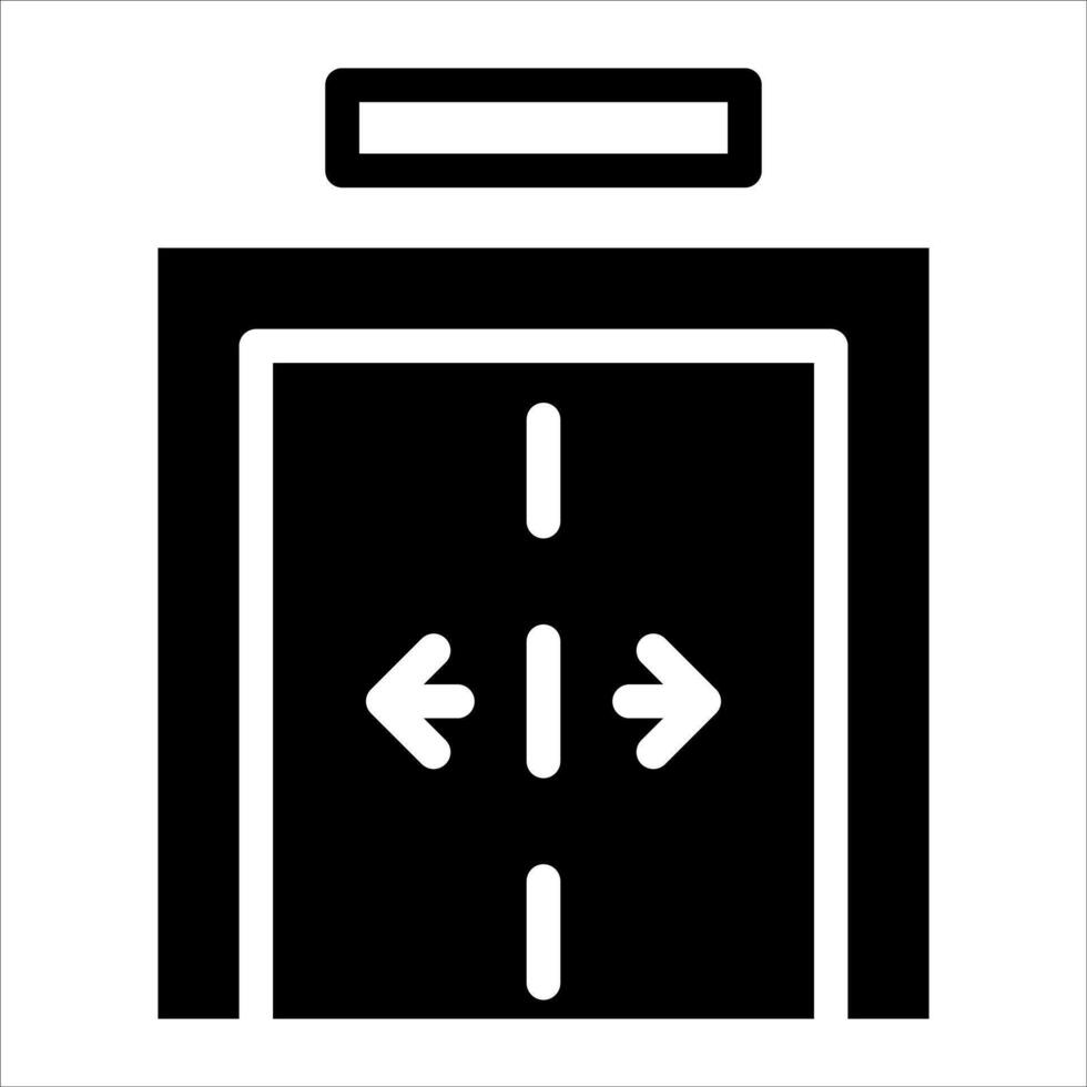 An open door with arrows pointing in different directions vector
