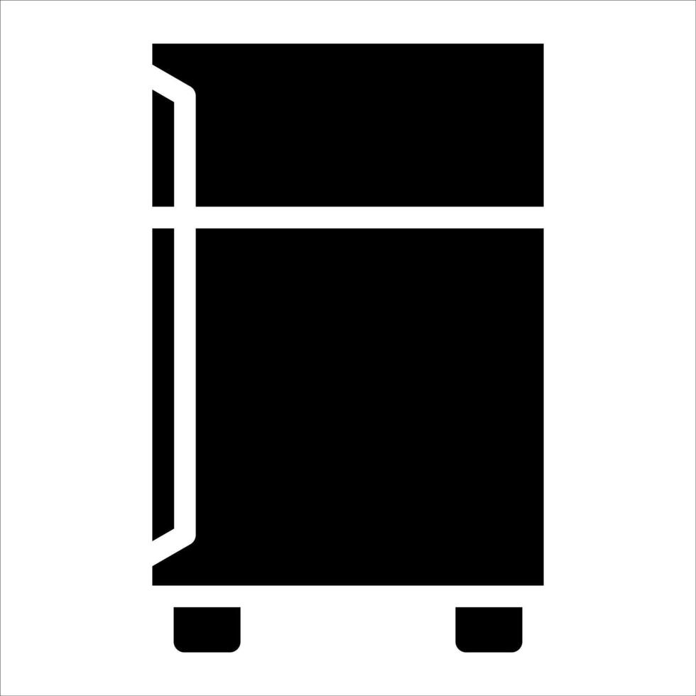 refrigerator glyph icon illustration isolated on white background vector