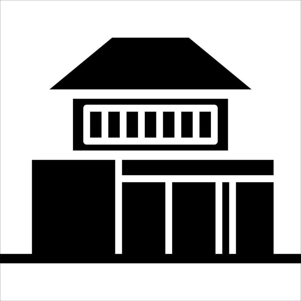 A black and white house icon vector