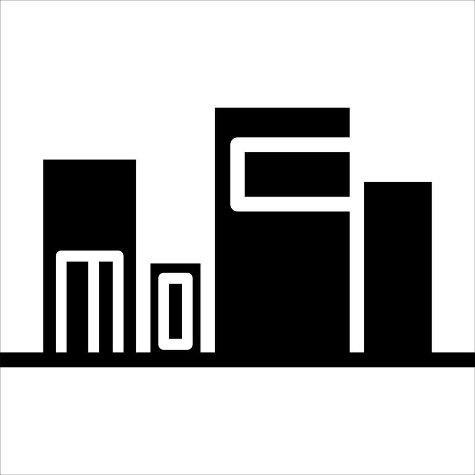 The city skyline icon vector