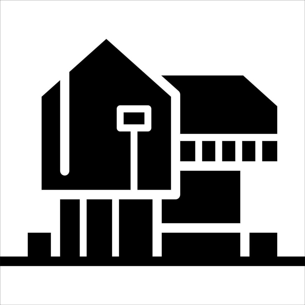 A new black and white estate icon on a white background vector