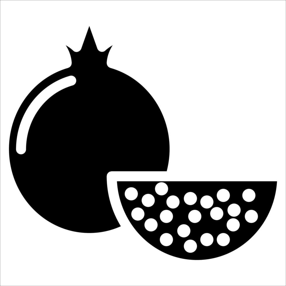 Pomegranate fruit icon vector
