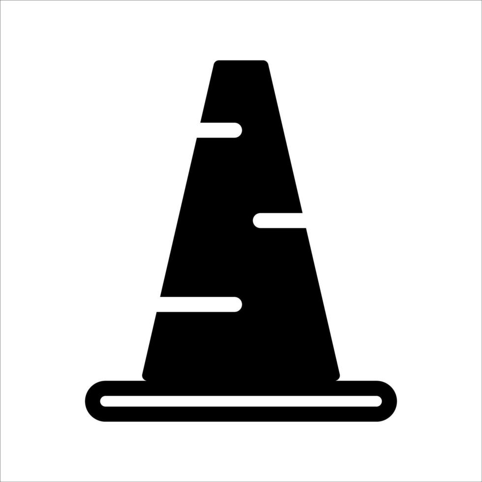 A new traffic cone icon on a white background vector