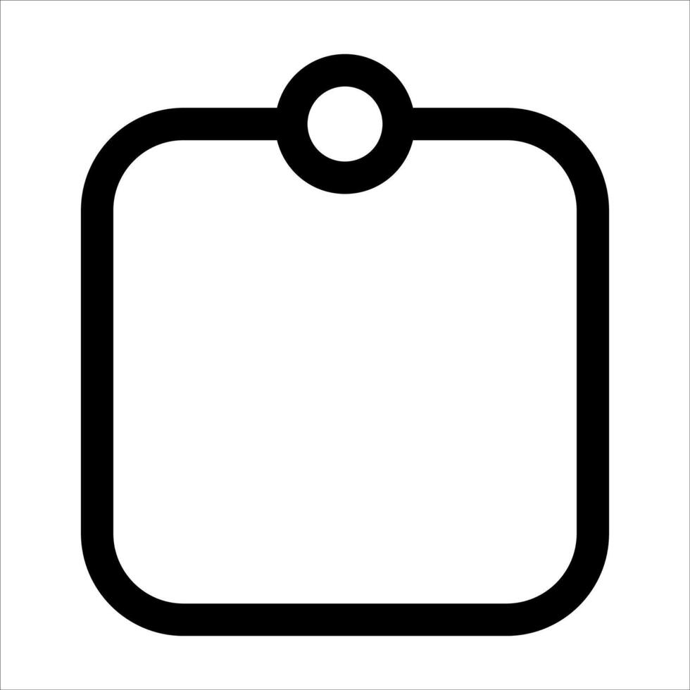 A new black and white icon of a clipboard vector