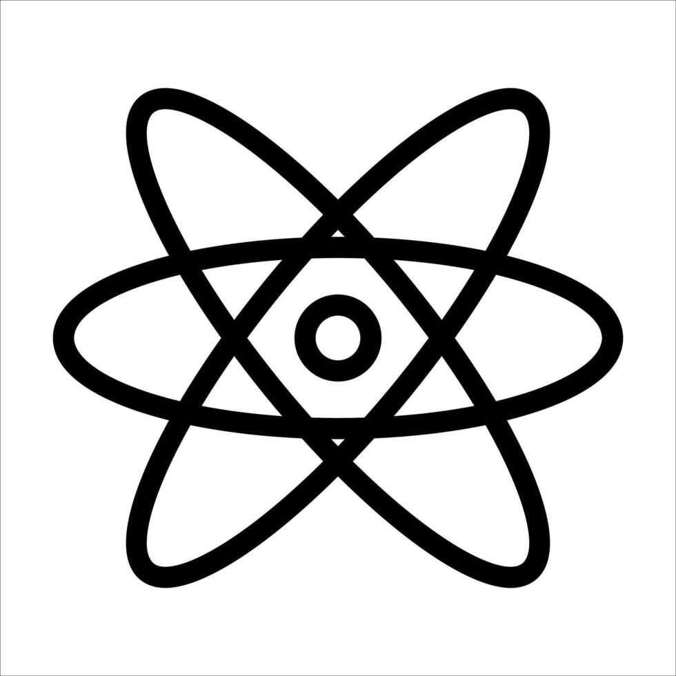 An new atom symbol on a white background vector