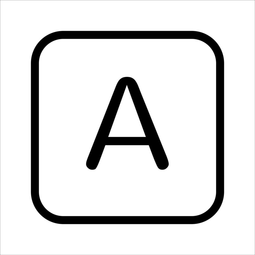 A letter a icon vector