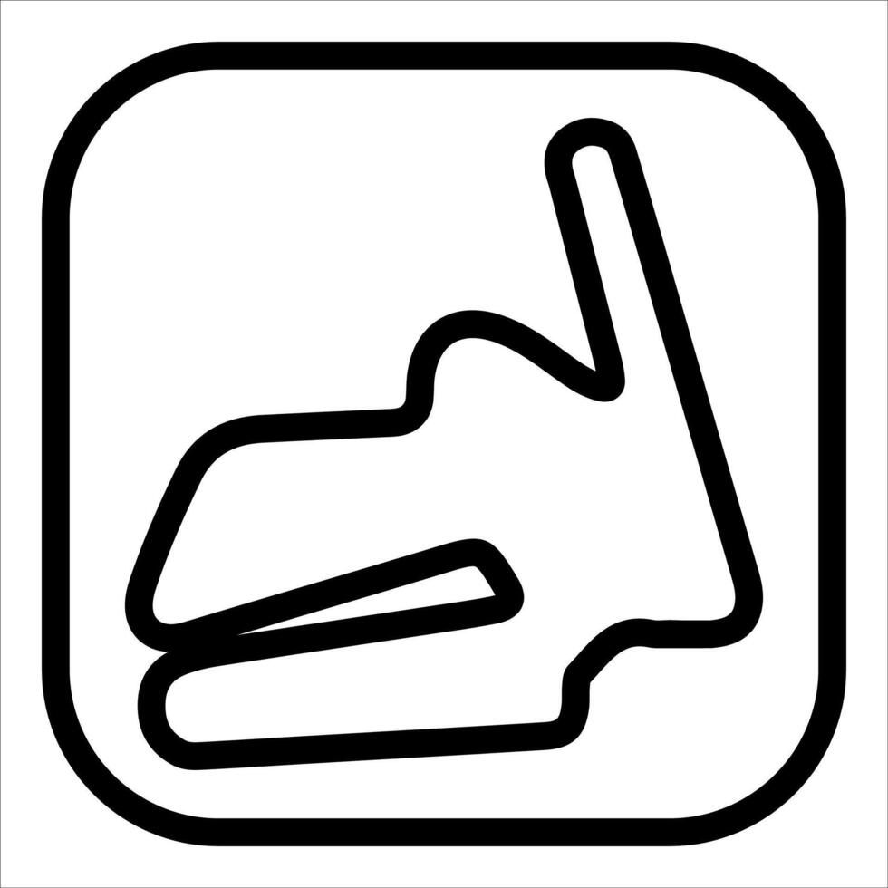 A black and white icon of a hand holding a phone vector