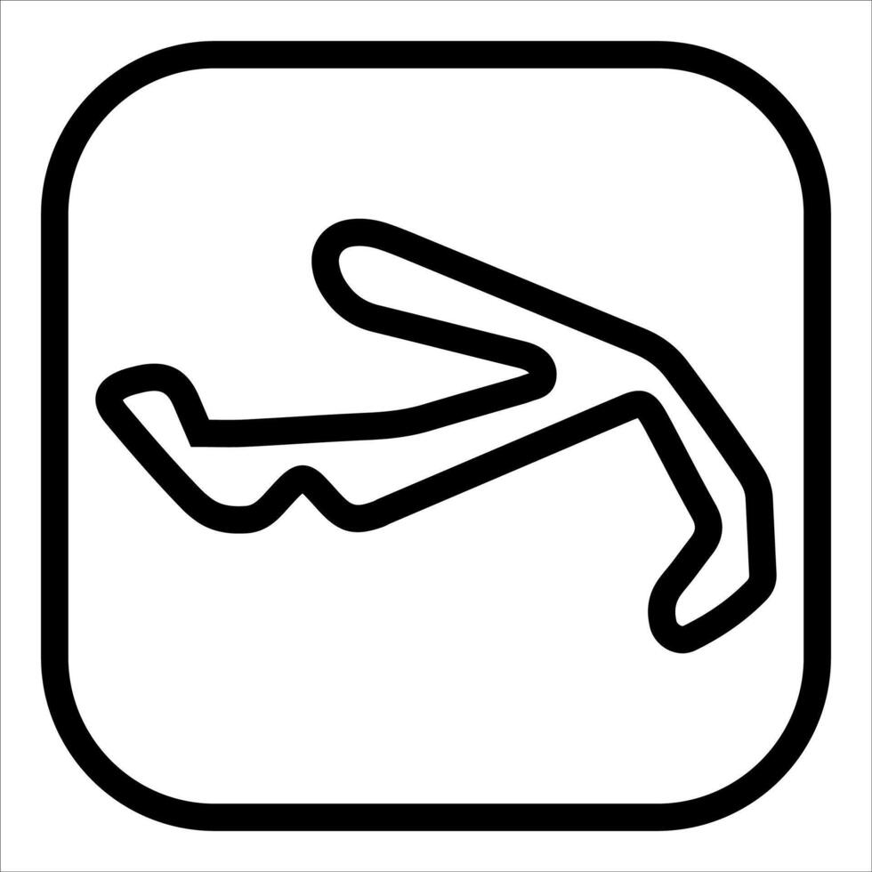 The circuit logo for the f1 race track vector
