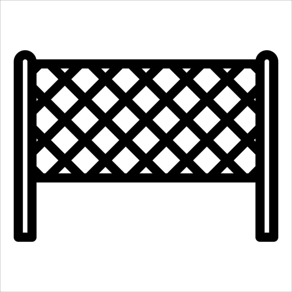 A black and white illustration of a fence vector