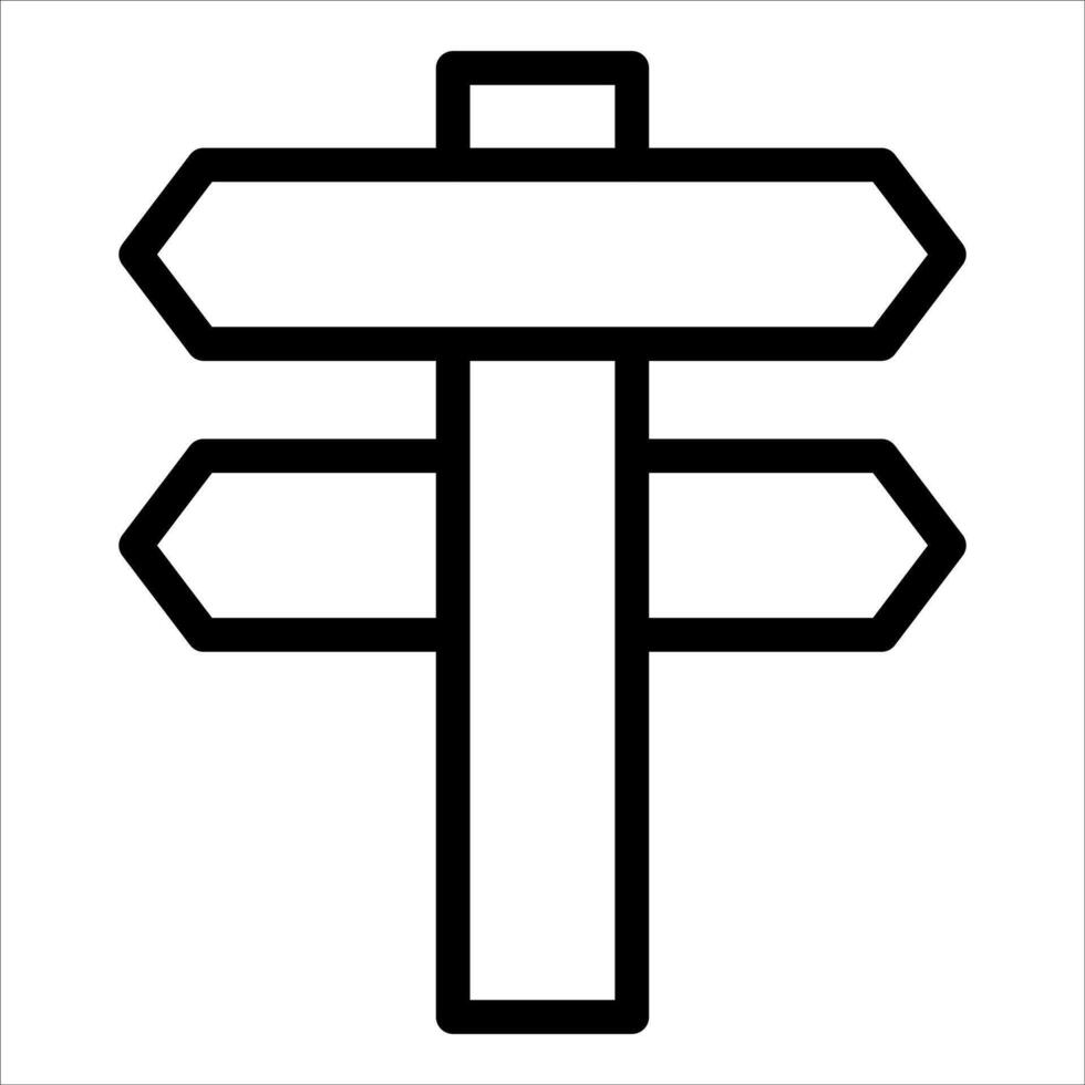 A black and white sign pointing to the right vector