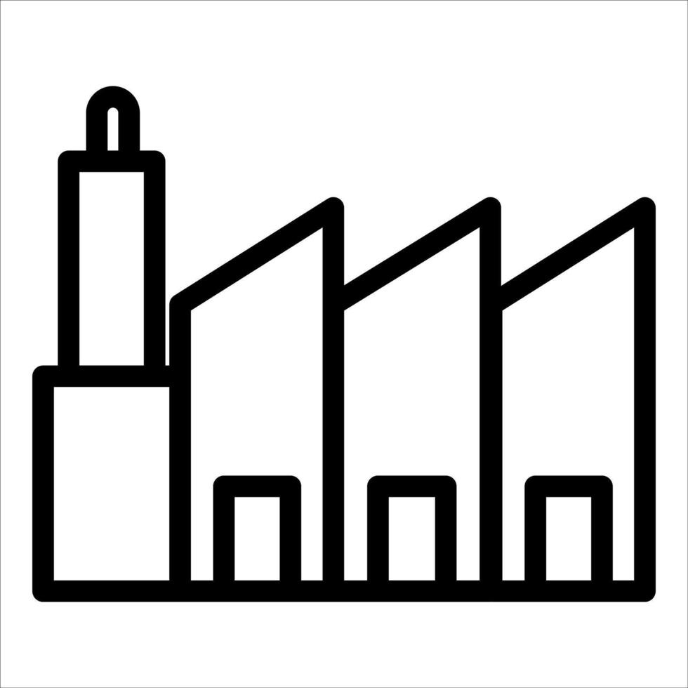 Industrial factory line icon vector