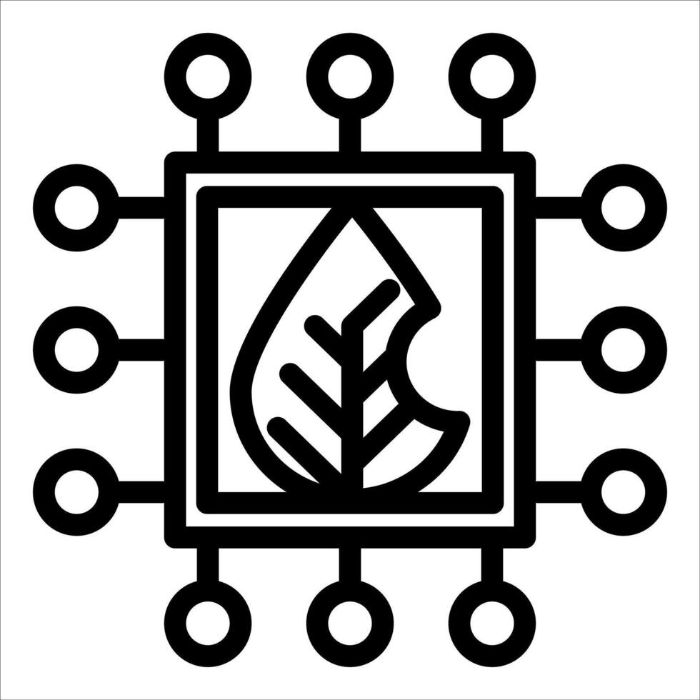 A black and white image of a leaf and a circle vector