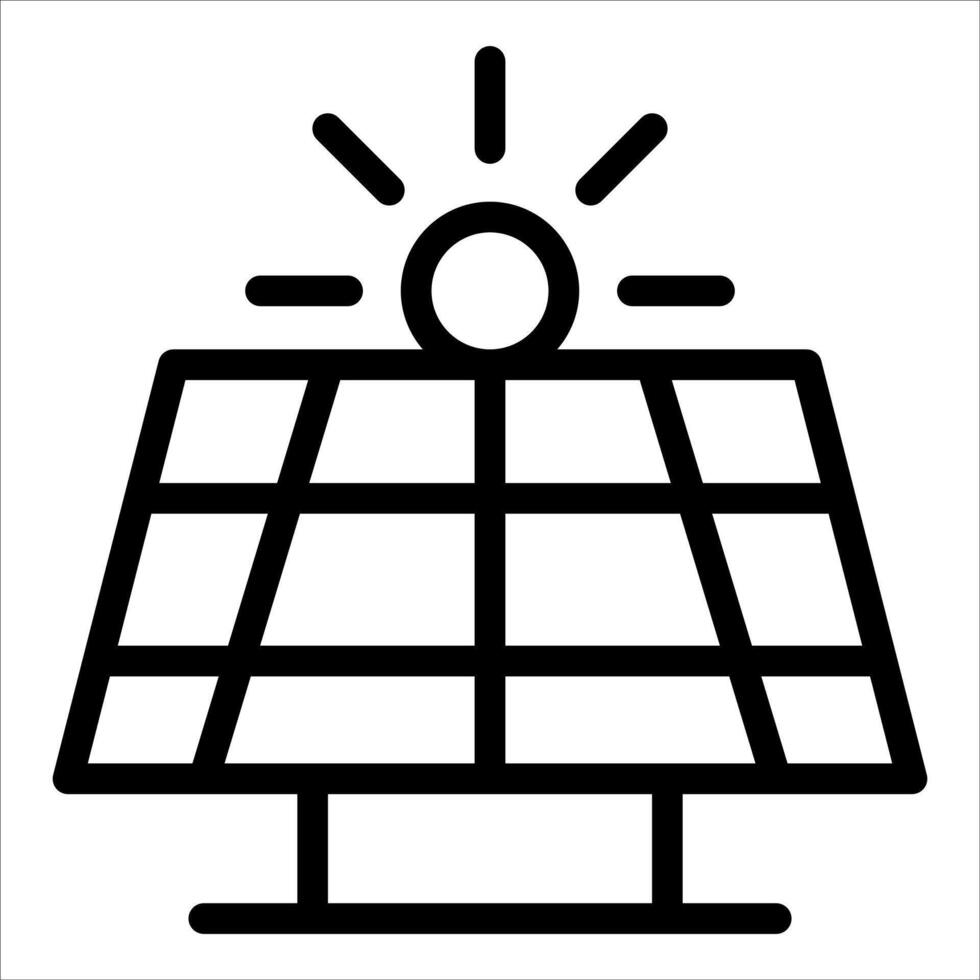 A solar panel with a sun on it vector
