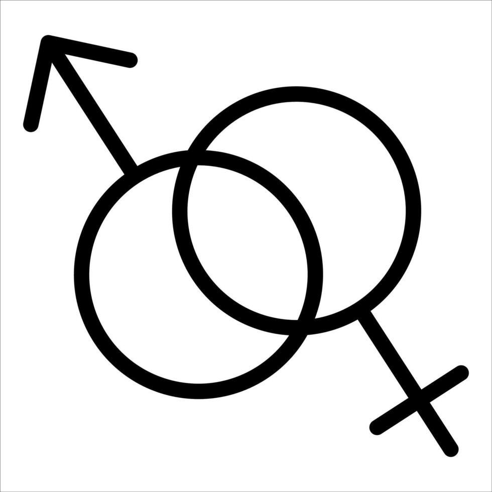 A male and female symbol on a white background vector