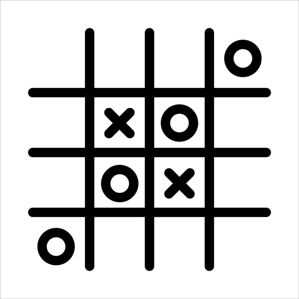 Tic tac toe icon vector