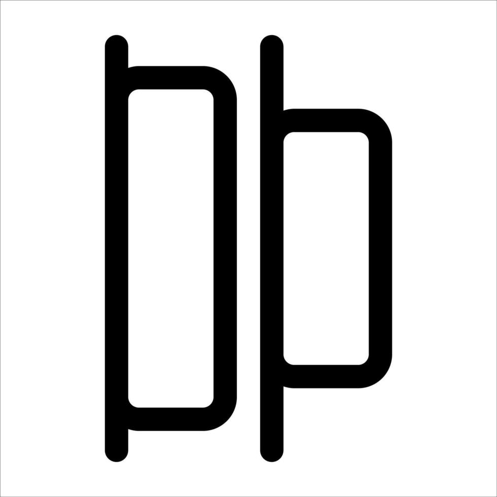 A black and white image of a symbol for the letter b vector