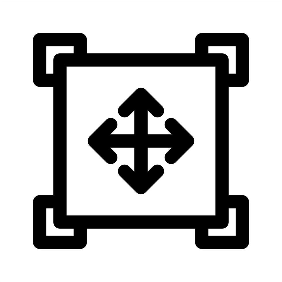 A square with arrows pointing in different directions vector