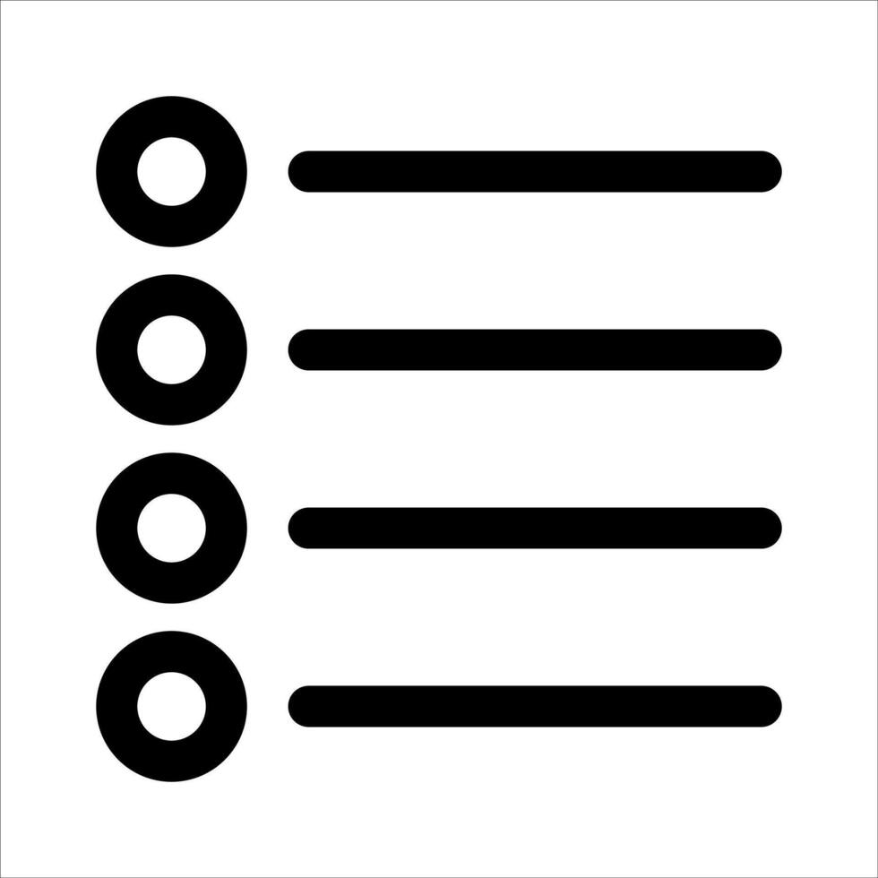 A checklist icon with three lines vector