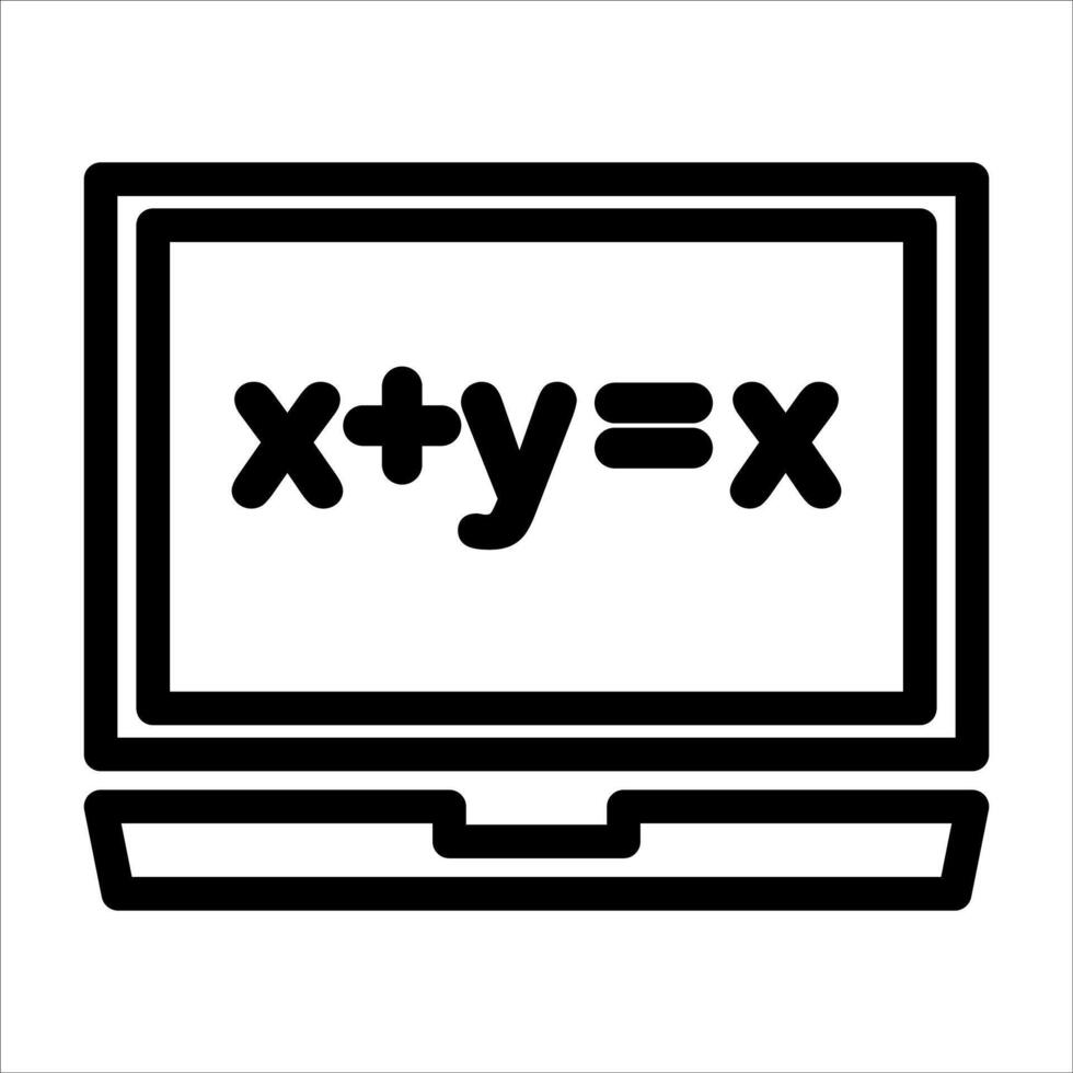 A laptop with the word xy written on it vector