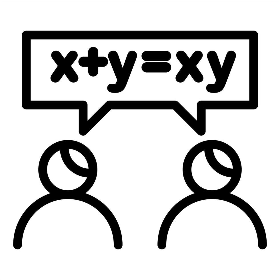 Two people are talking to each other with a sign that says xy vector