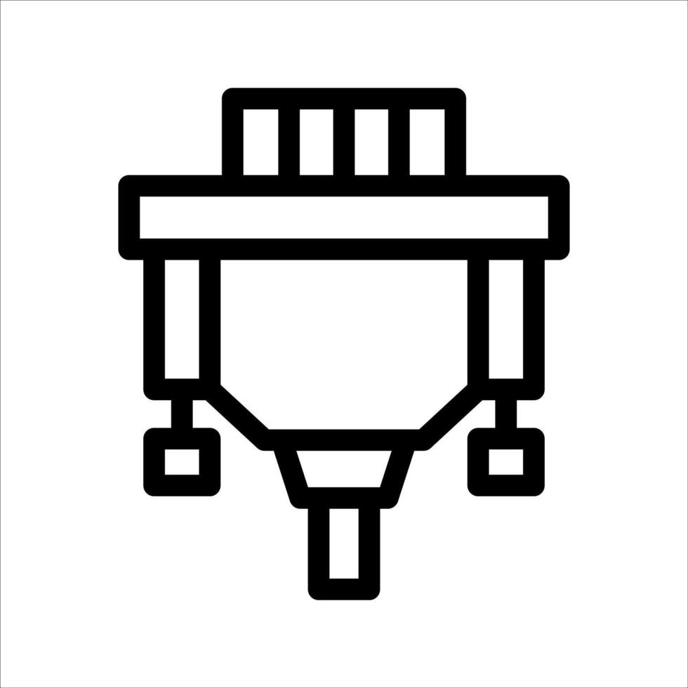 A black and white icon of a valve vector
