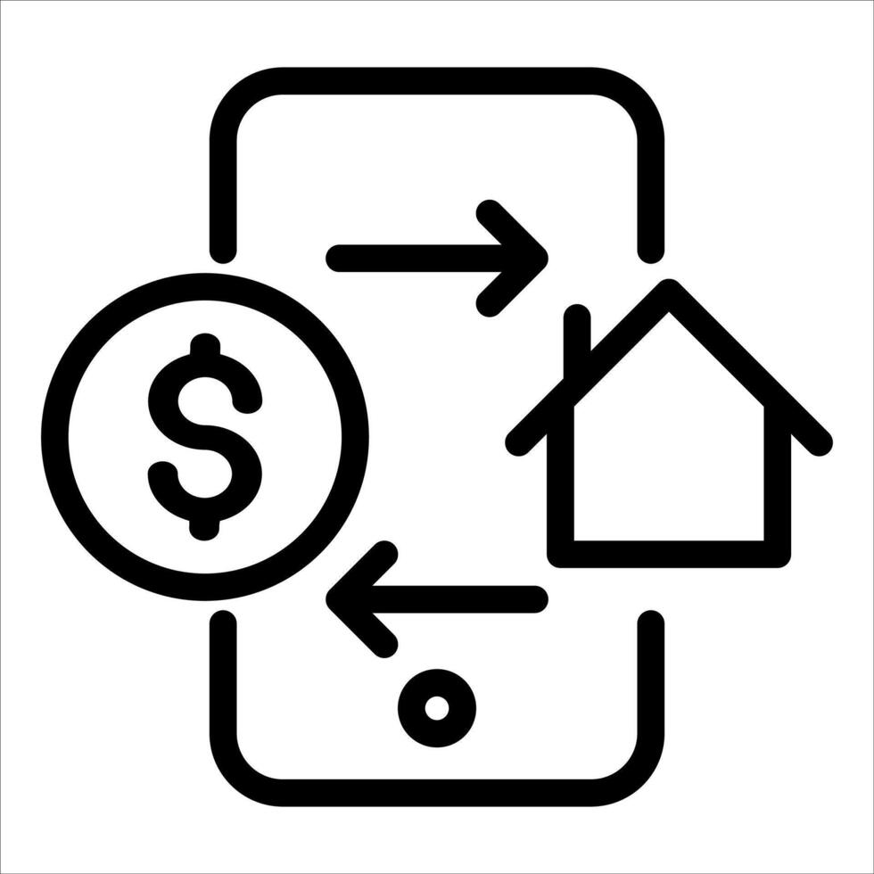 Mobile home finance icon vector
