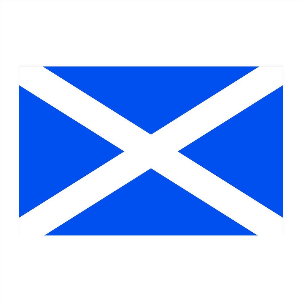 The flag of scotland is shown on a white background vector