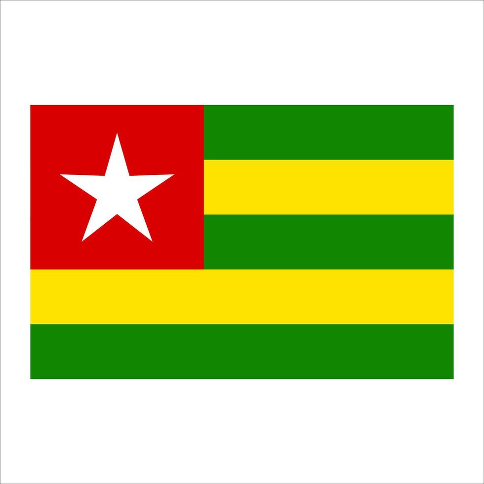 The flag of togo vector