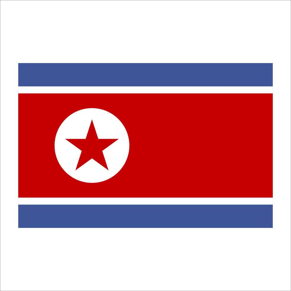 North korea flag vector